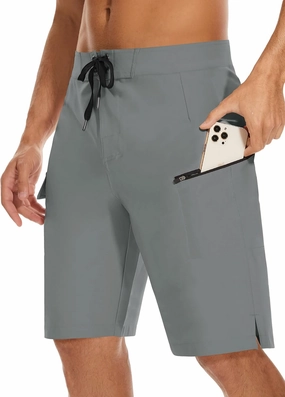 22" Men's Board Shorts Swimwear No Mesh Lining - Long Swim Trunks Surf Shorts Bathing Suit with Zipper Pocket UPF50 
