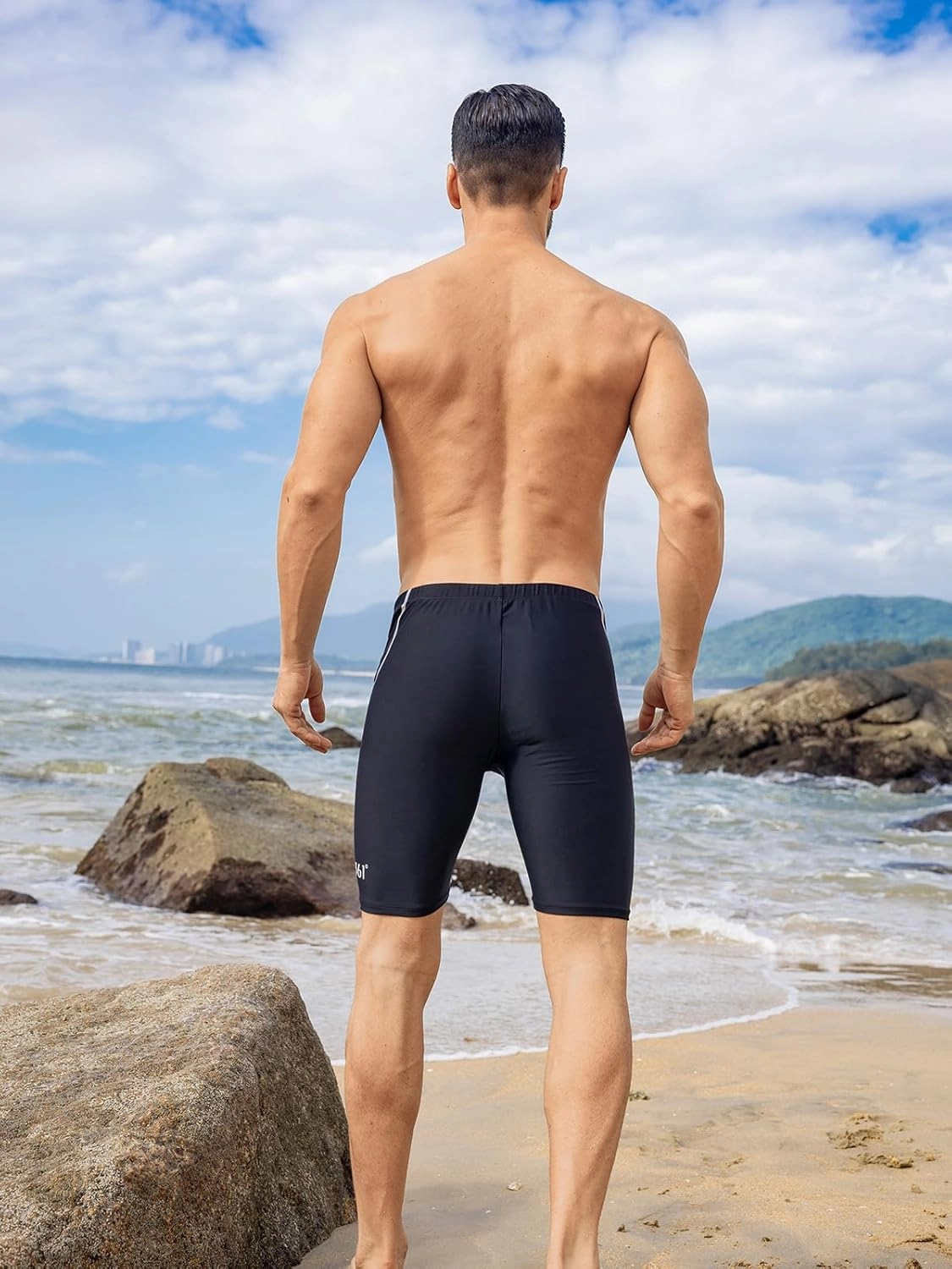 361 Swim Jammers for Men, Pro Racing Training Swimsuit, Chlorine Resistant Endurance Mens Swim Suit Swimwear Tech Pant