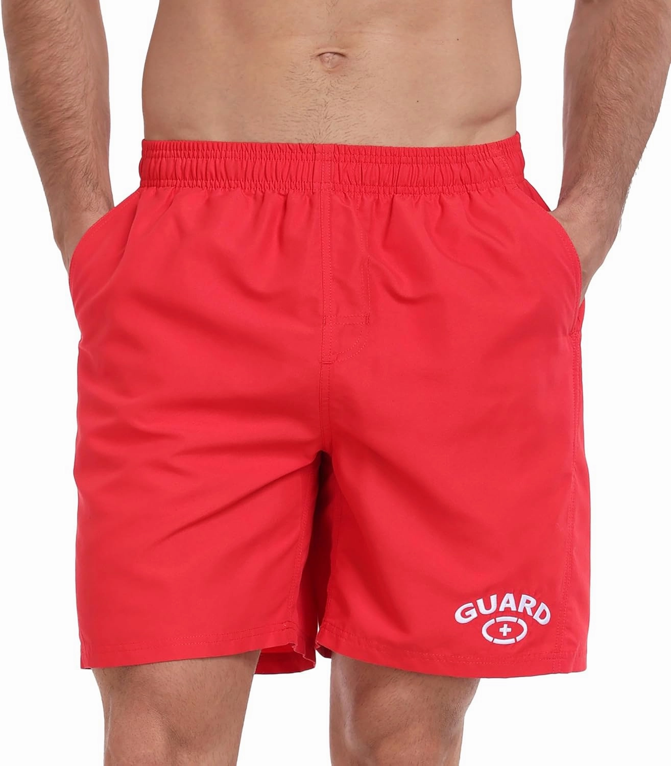 Adoretex Men's Guard 18" Swim Board Shorts, 100% Lightweight Polyester Swim Trunks with Mesh Liner