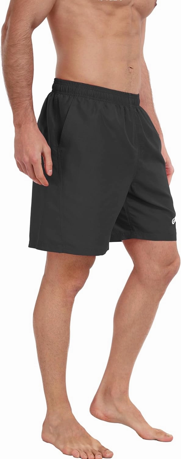 Adoretex Men's Guard 18" Swim Board Shorts, 100% Lightweight Polyester Swim Trunks with Mesh Liner