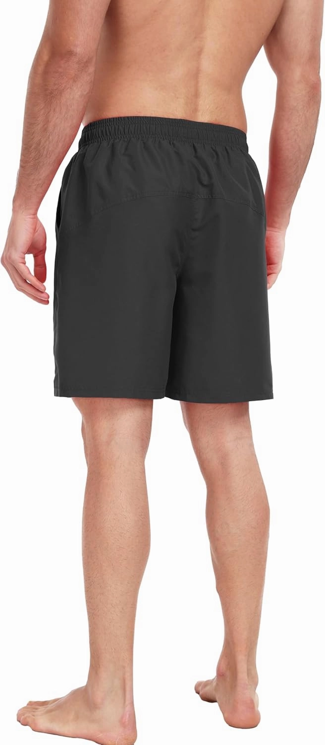 Adoretex Men's Guard 18" Swim Board Shorts, 100% Lightweight Polyester Swim Trunks with Mesh Liner