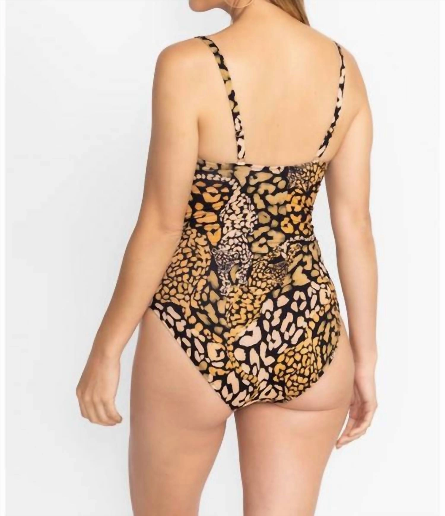 Afeni Ruched One Piece In Afeni (Gold)