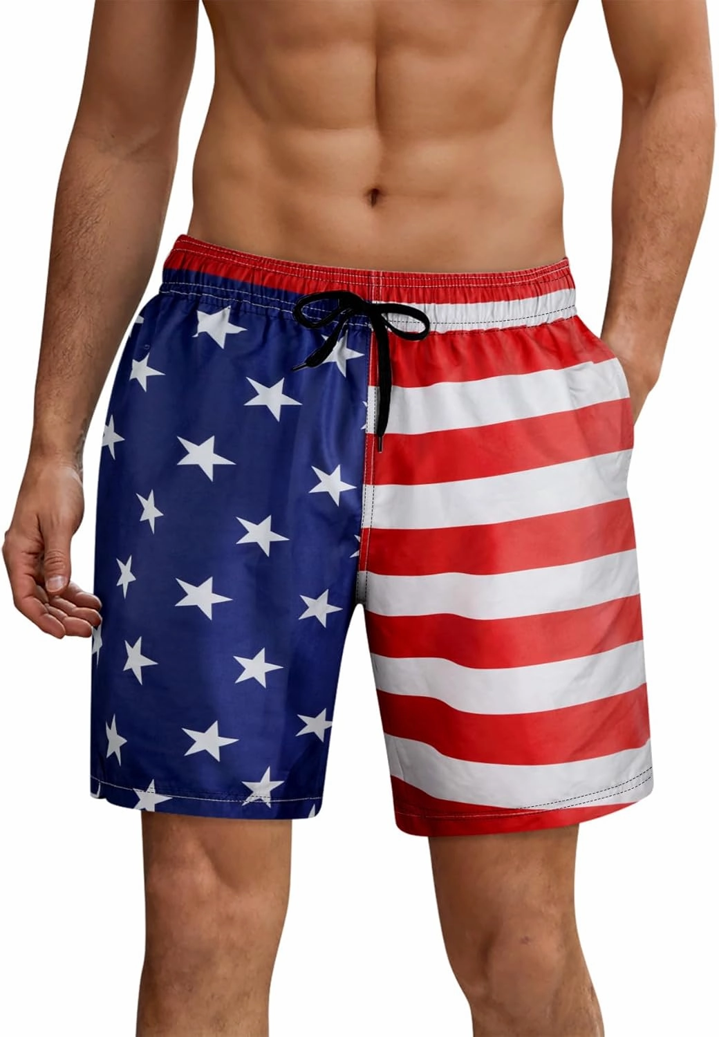 ALISISTER Mens Swim Trunks with Compression Liner Bathing Suit Summer Swimming Shorts