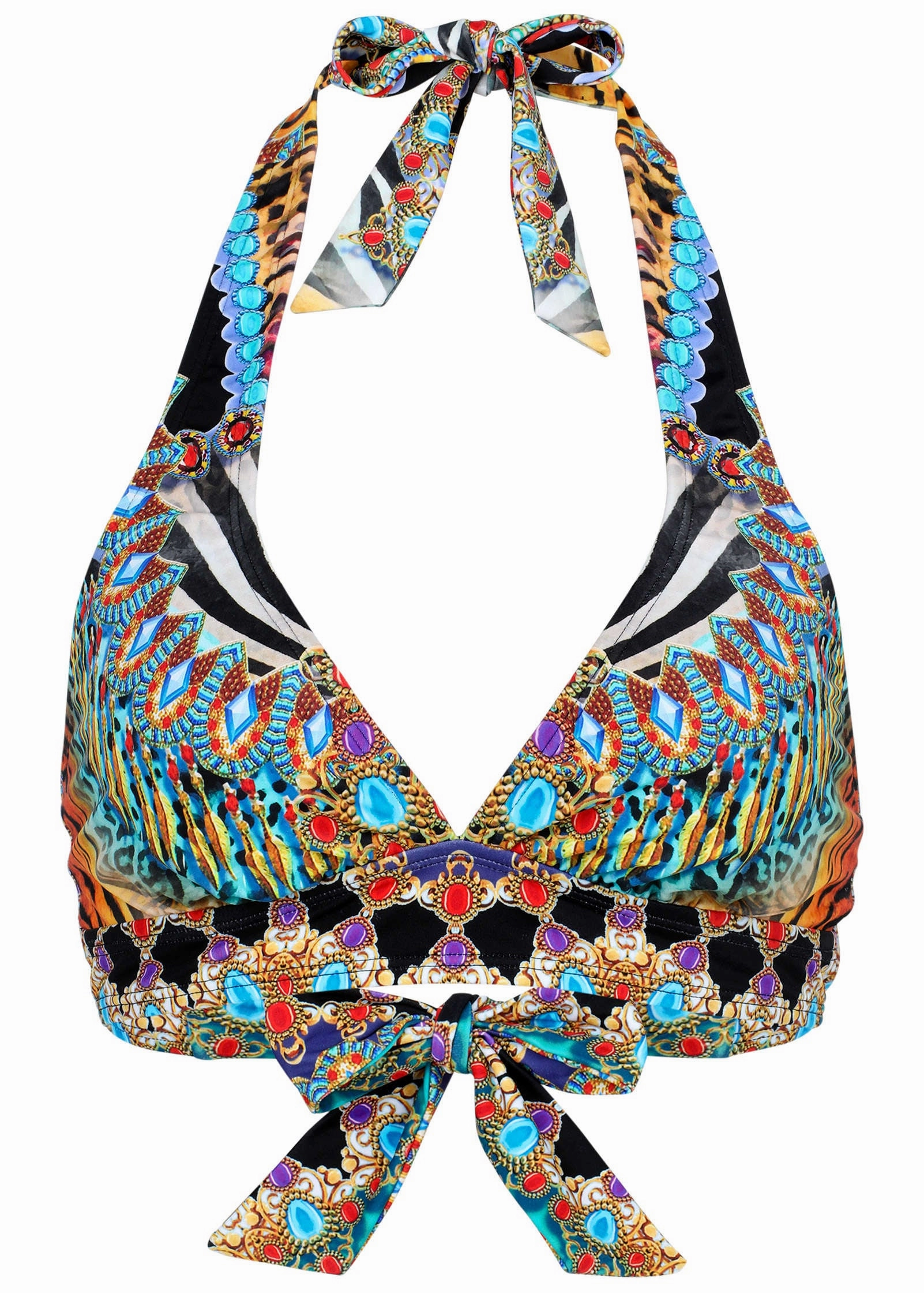 Anguilla Halter Top - Mirrored Jungle