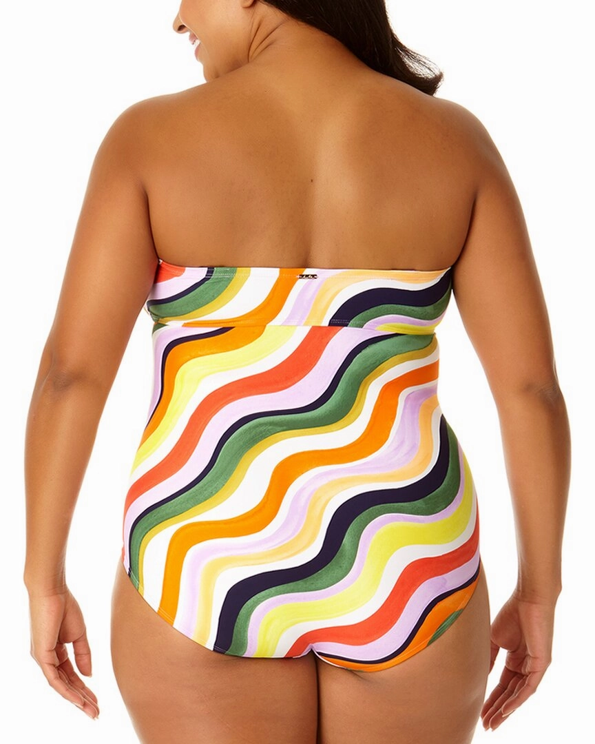 Anne Cole Twist Front Shirred Bandeau 1P