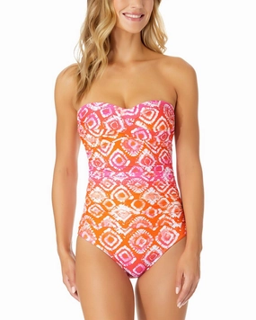 Anne Cole Twist Front Strapless One-Piece