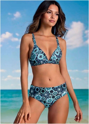 Antigua Twist Underwire Top - Cool Kaleidoscope