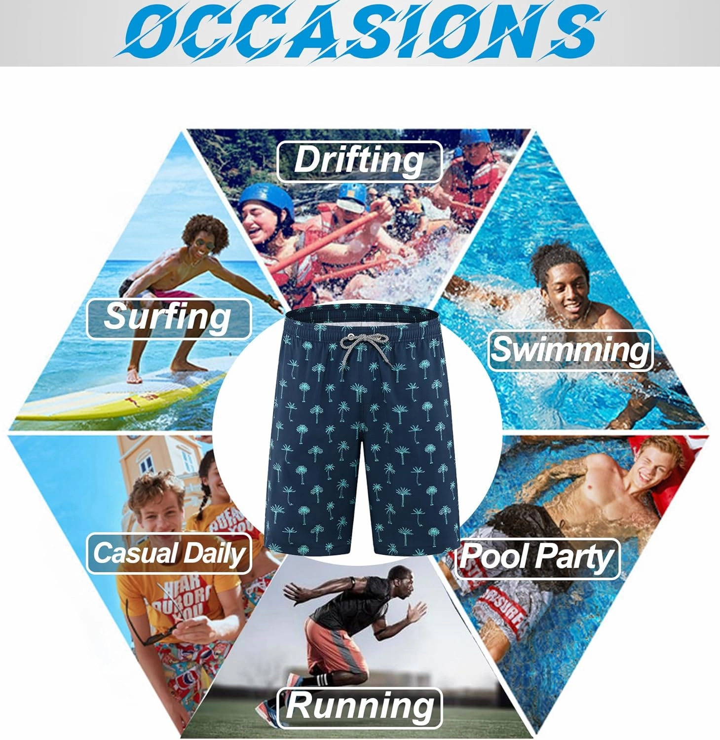 APTRO Men's Swim Trunks 9" Quick Dry Bathing Suit Big & Tall Beach Swimsuits