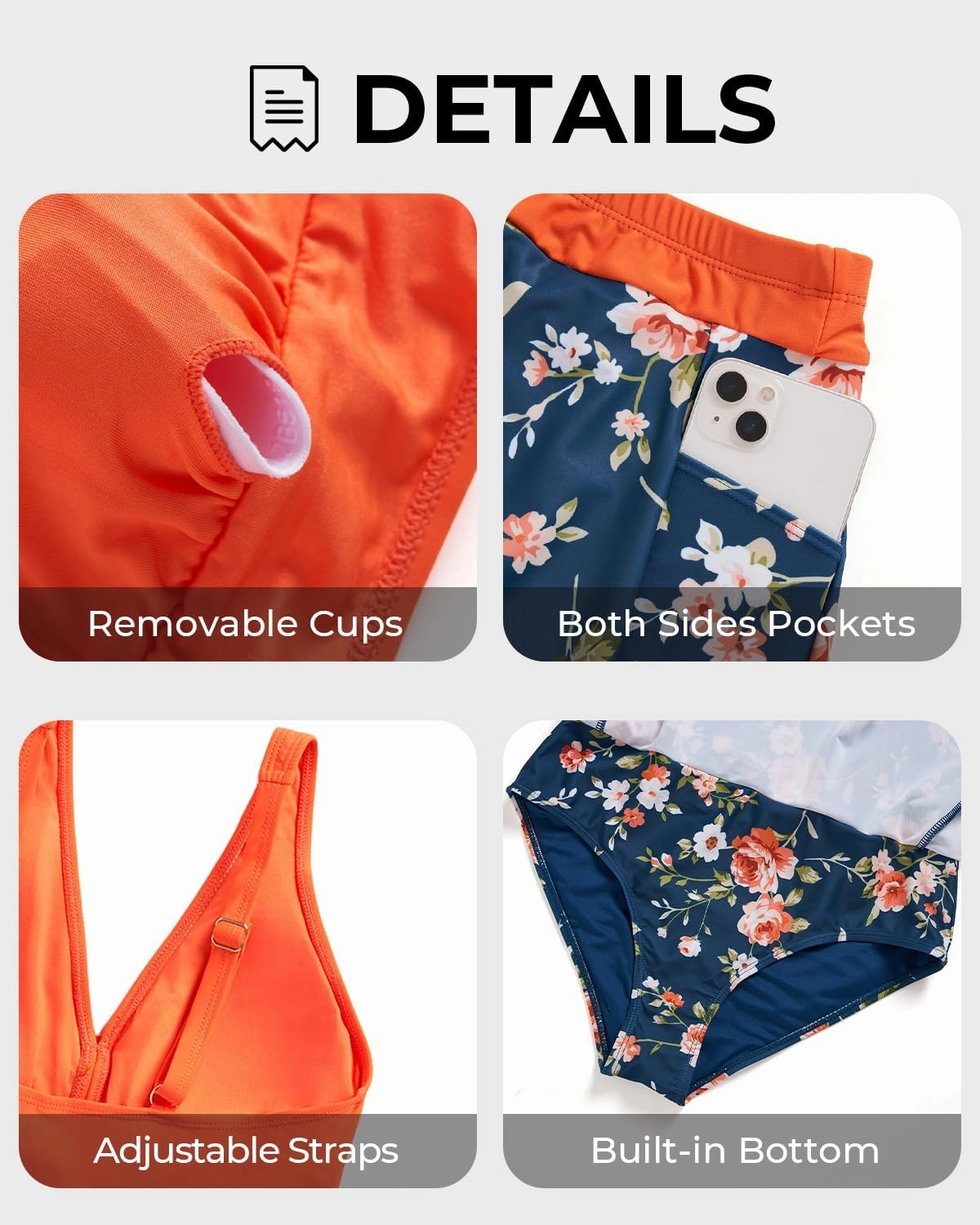 Aqua Eve Two Piece Bikini Skirt Swimsuit - 2 Piece Bathing Suits for Women High Waisted with Pockets 2025 Swimwear