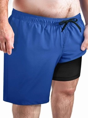 Arcweg Mens Swim Trunks Big and Tall Plus Size Swimsuit for Men with Compression Liner and Zip Pocket Phone Pocket