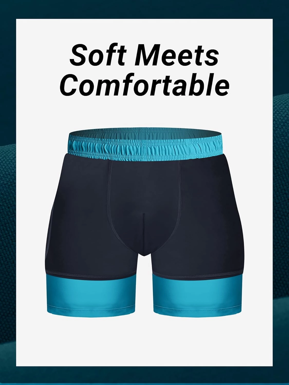 Arcweg Mens Swim Trunks Big and Tall Plus Size Swimsuit for Men with Compression Liner and Zip Pocket Phone Pocket