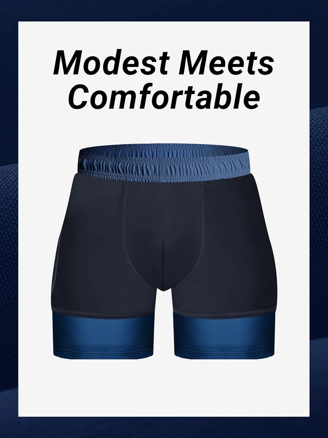 Arcweg Mens Swim Trunks Big and Tall Plus Size Swimsuit for Men with Compression Liner and Zip Pocket Phone Pocket