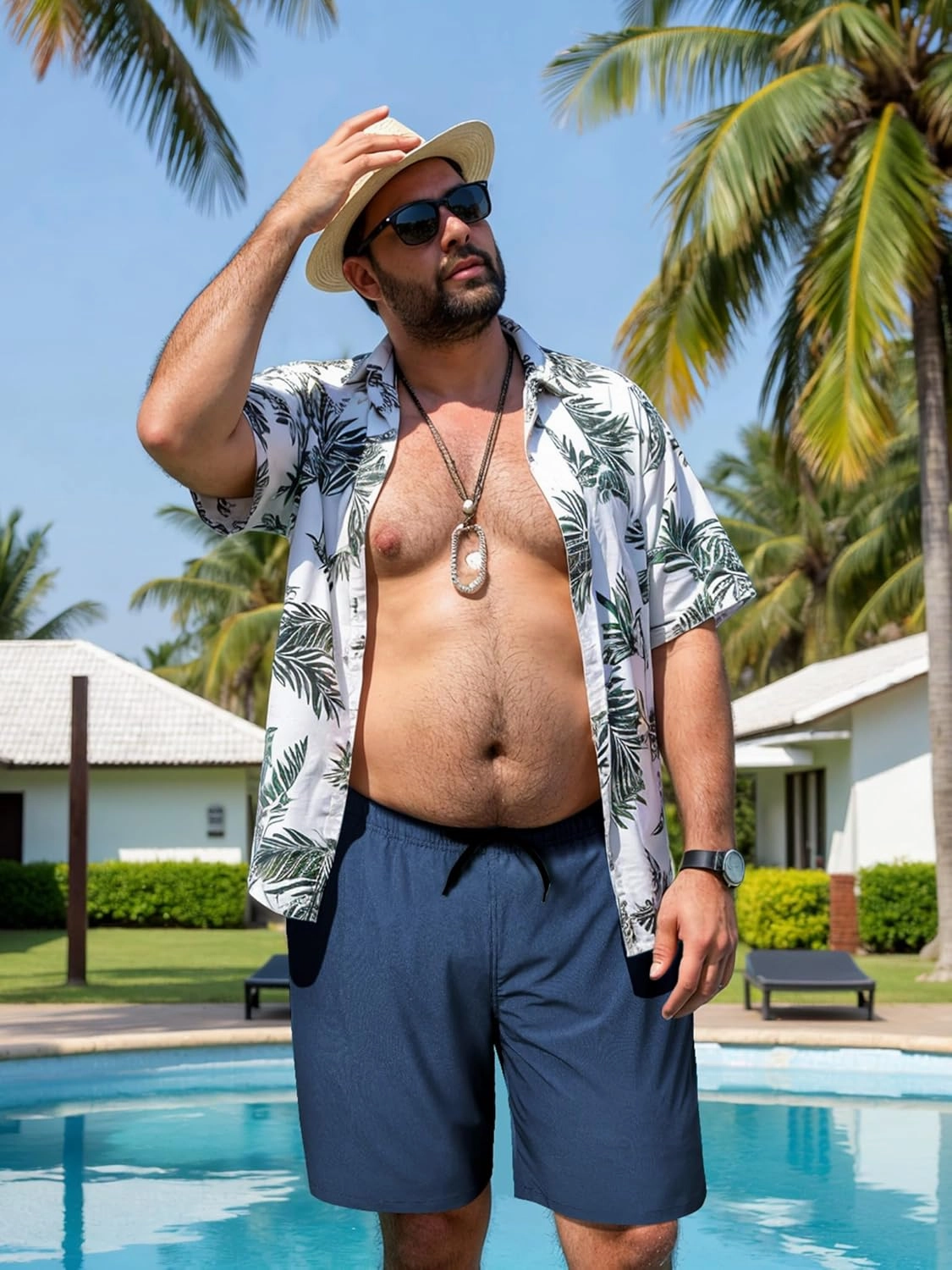 Arcweg Mens Swim Trunks Big and Tall Plus Size Swimsuit for Men with Compression Liner and Zip Pocket Phone Pocket
