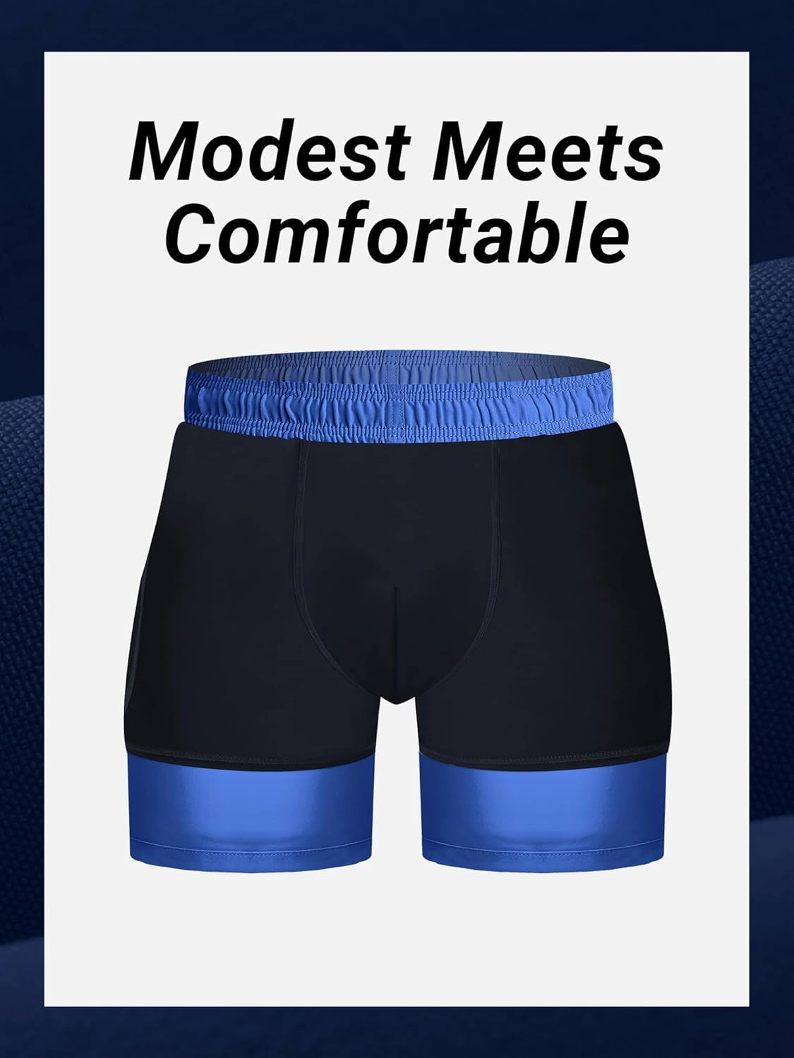 Arcweg Mens Swim Trunks Big and Tall Plus Size Swimsuit for Men with Compression Liner and Zip Pocket Phone Pocket
