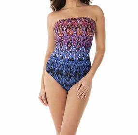 Avanti Bandeau One Piece Swimsuit In Vesuvio