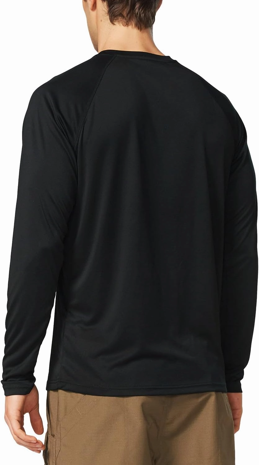 baleaf Men's Sun Protection Shirts UV SPF UPF 50  Long Sleeve Rash Guard Fishing Running Quick Dry Lightweight