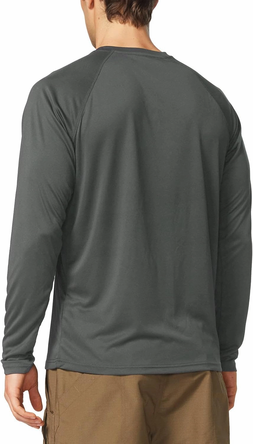 baleaf Men's Sun Protection Shirts UV SPF UPF 50  Long Sleeve Rash Guard Fishing Running Quick Dry Lightweight