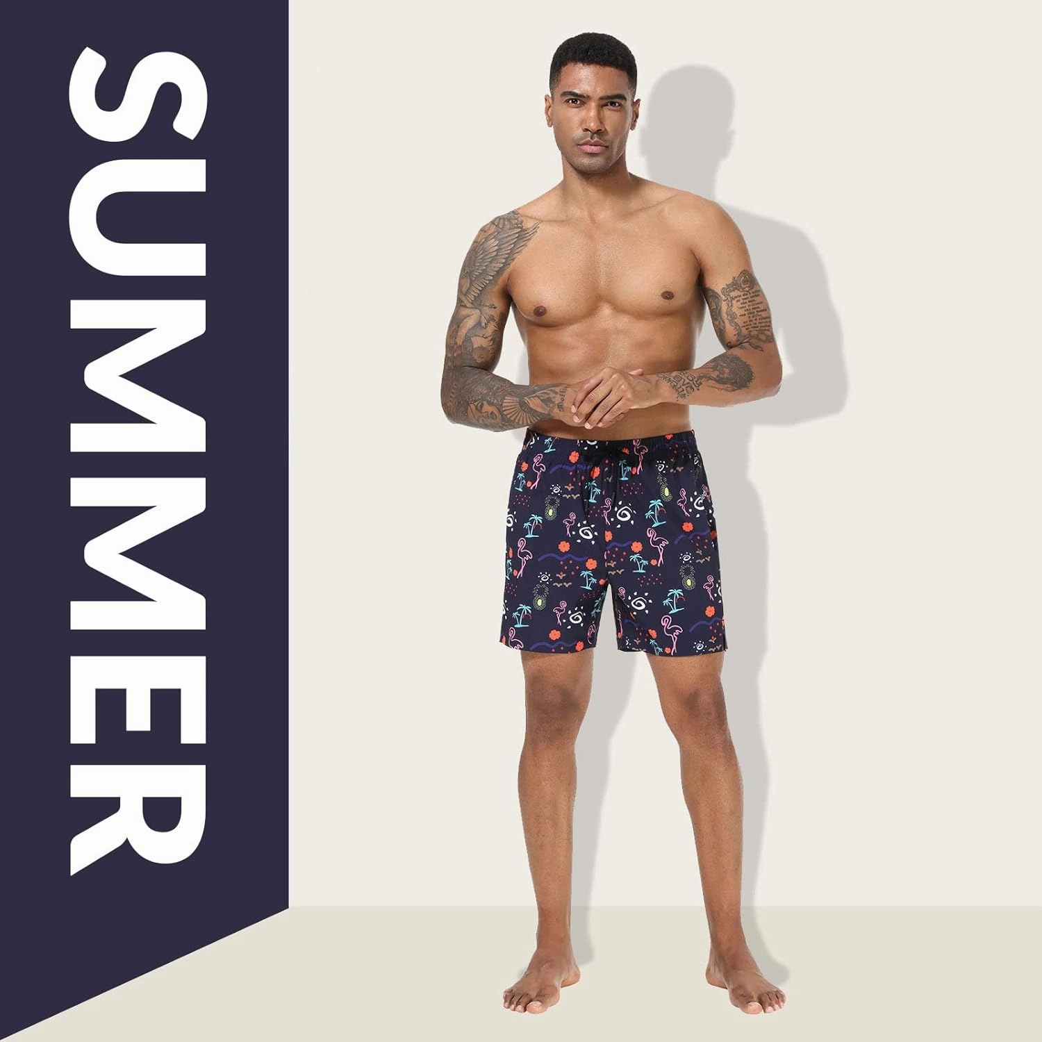 baleaf Men's Swim Trunks 5.5 & 7 & 9 Inch Board Shorts with Compression Liner Quick Dry Swim Shorts with Zipper Pockets