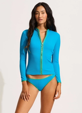 Beach Bound Long Sleeve Sunvest - Turquoise