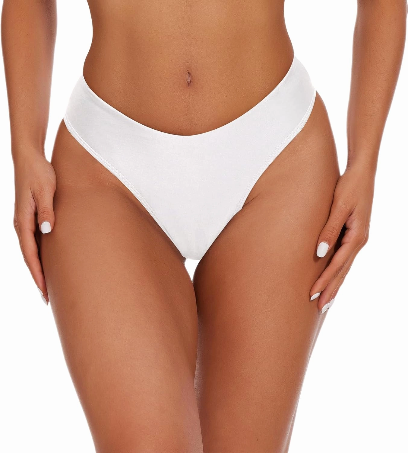 Bellecarrie Thong Bikini Bottom for Women High Cut Thong Bathing Suit Bottoms for Dance Festival Rave