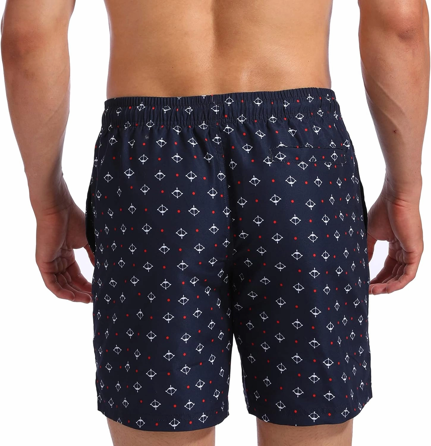 Biwisy Mens Swim Trunks Quick Dry Swim Shorts with Mesh Lining Funny Beach Shorts