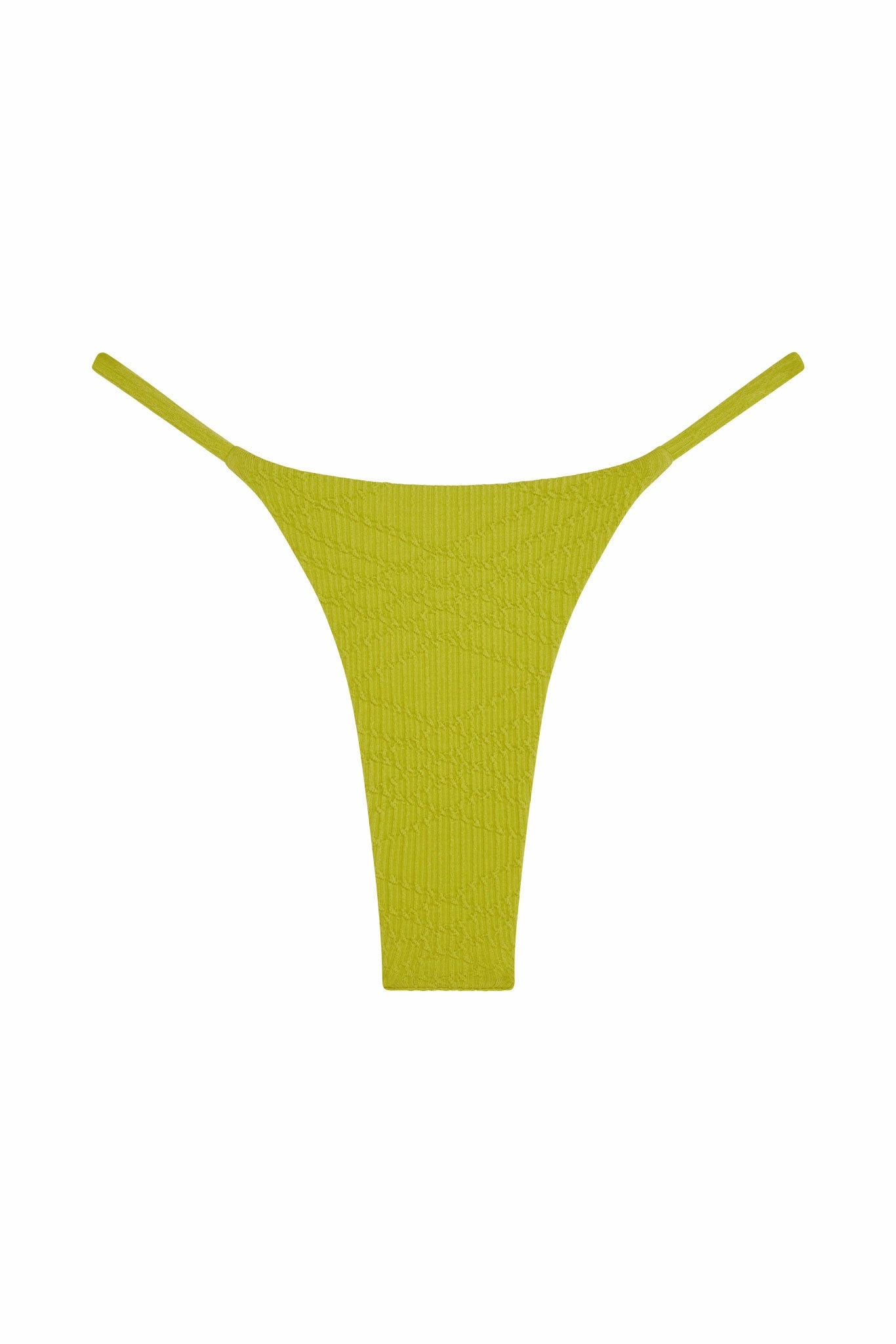 Brazil Thong - Chartreuse Summer Plaid