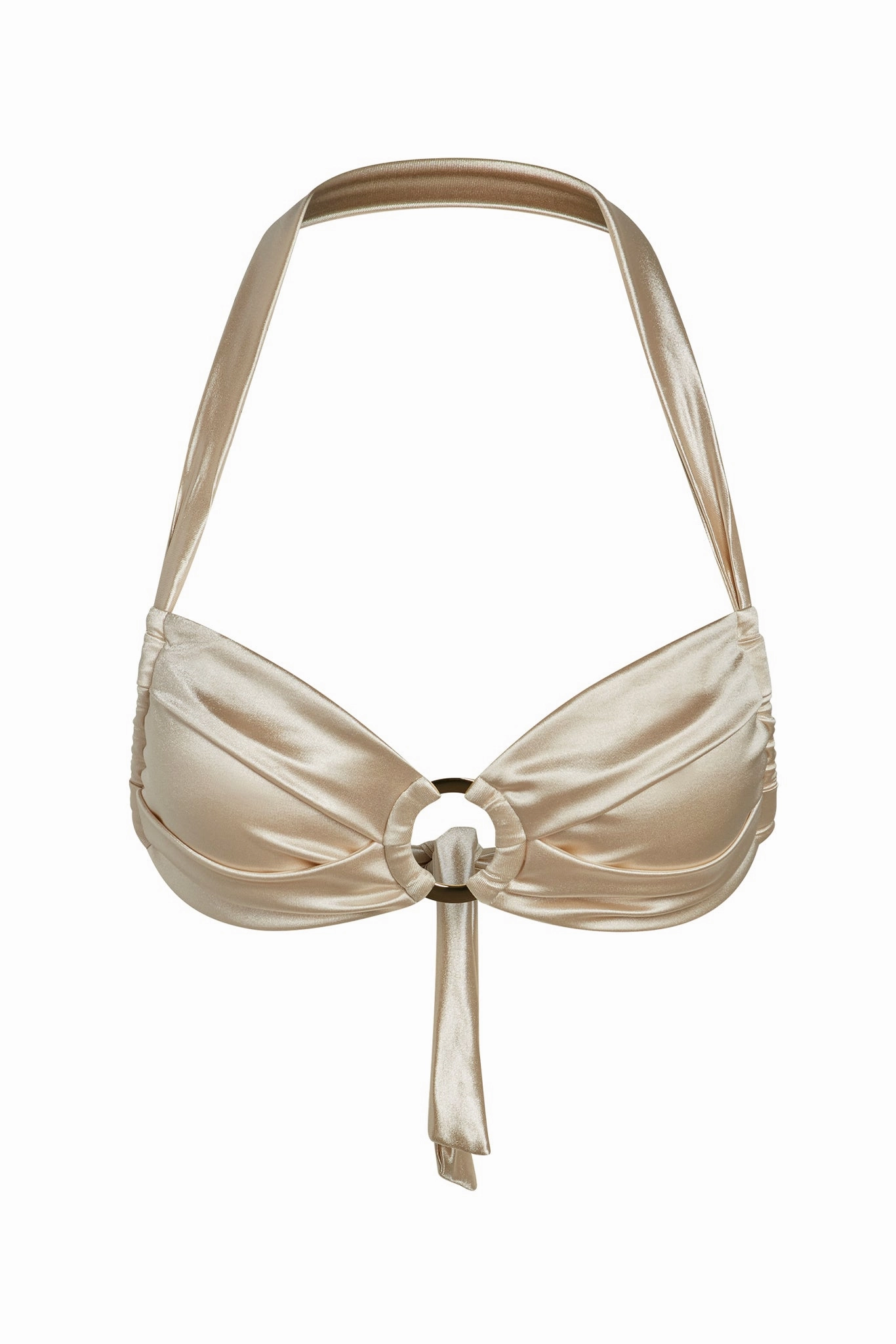 Bronte Top - Champagne Shiny Jersey
