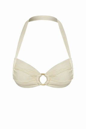 Bronte Top - Ivory Shiny Rib