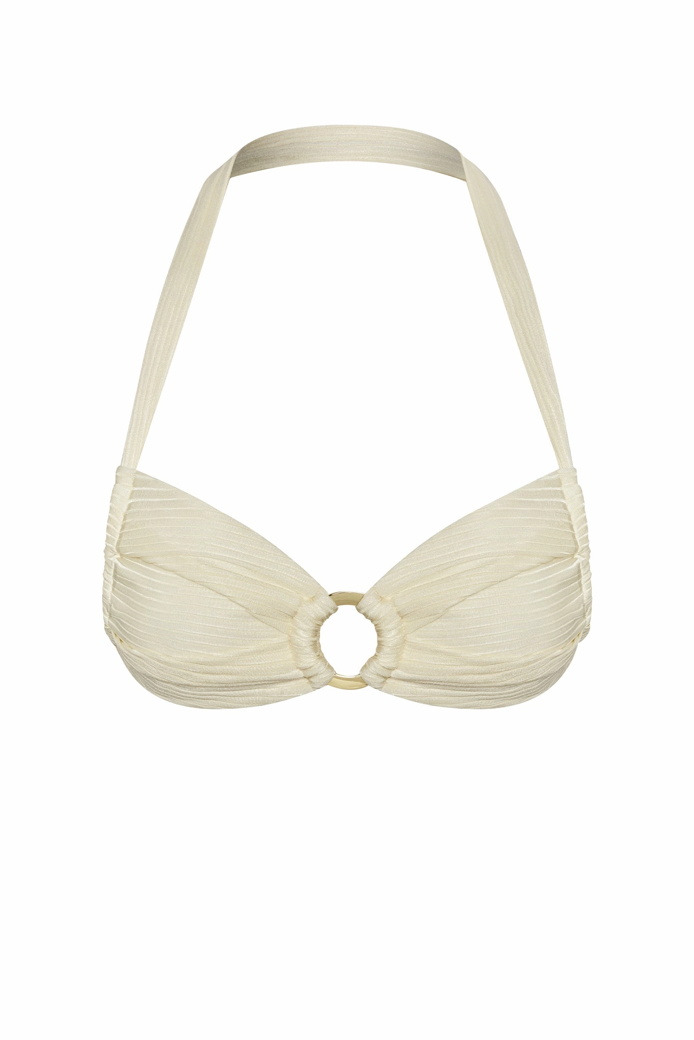 Bronte Top - Ivory Shiny Rib