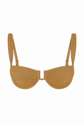Cala Roja Top - Antique Gold Lurex Rib