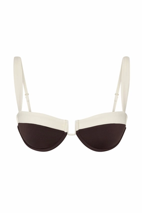 Cala Roja Top - Espresso/Ivory