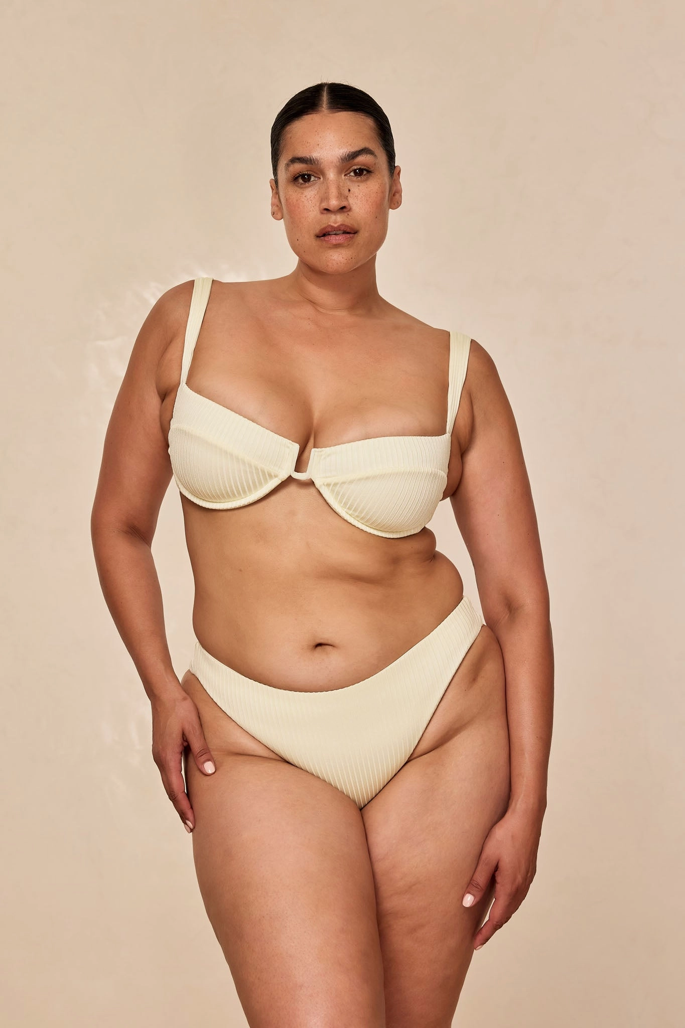 Cala Roja Top - Ivory Shiny Rib