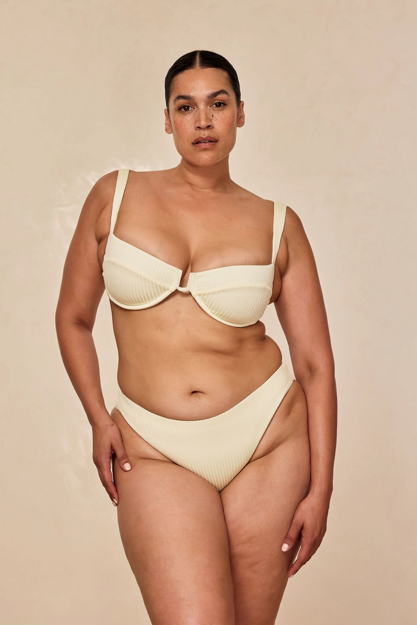 Cala Roja Top - Ivory Shiny Rib