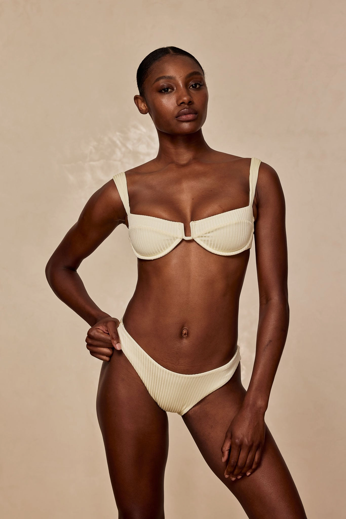 Cala Roja Top - Ivory Shiny Rib