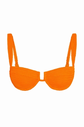 Cala Roja Top - Tangerine Crinkle