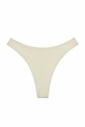 Capri Thong - Ivory Shiny Rib