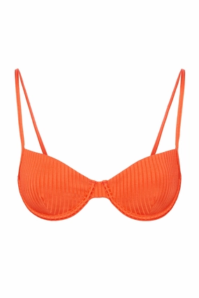 Capri Top - Papaya Wide Rib