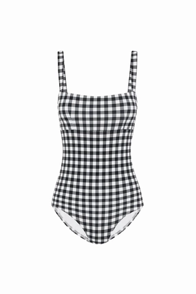 Classic Bandeau 1-Piece Swimsuit In Black