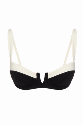 Clovelly Top - Black/Ivory