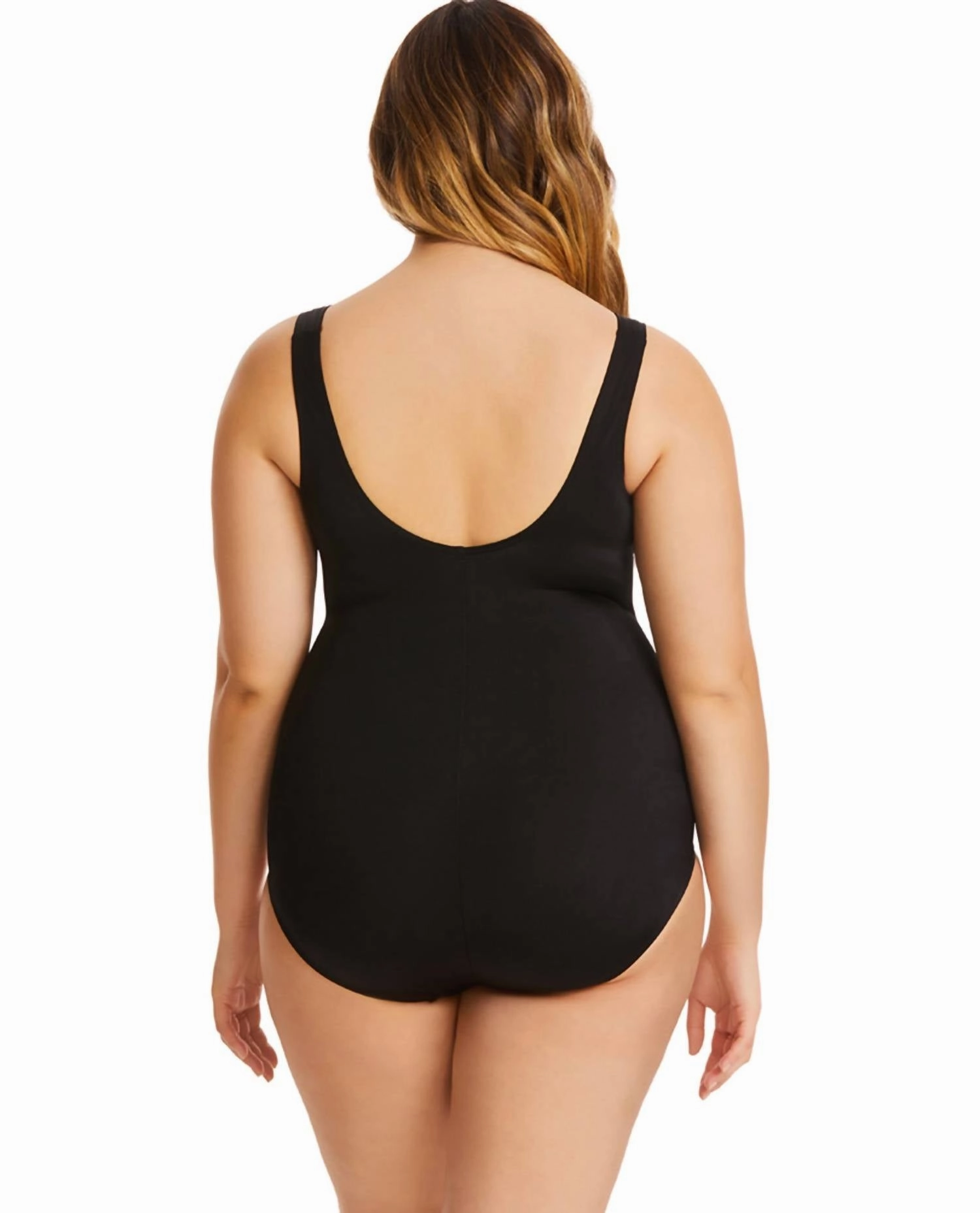 Color Block One Piece Swimsuit In Stained Glass Purple