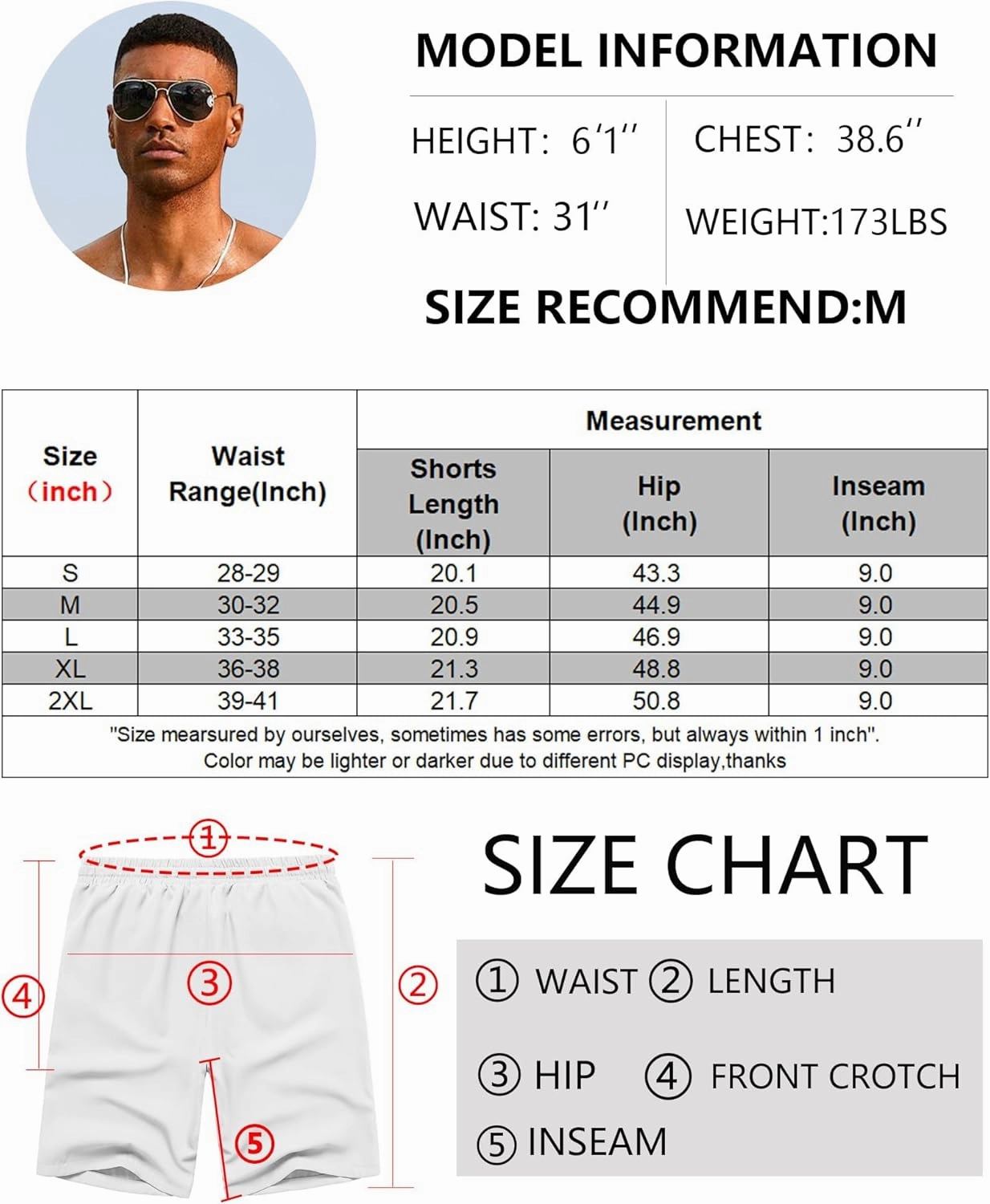 COOFANDY Men's Hawaiian Beach Shorts Elastic Waist Drawstring Lightweight Summer Casual Shorts with Pocket