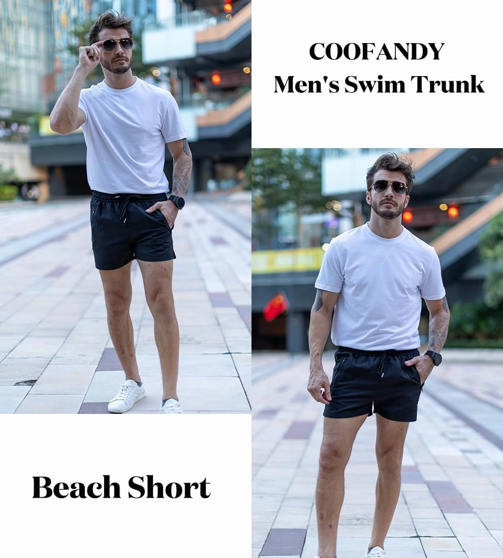 COOFANDY Men's Swim Trunk Swimwear Bathing Suit Swimsuit Board Beach Sport Short S-XXL