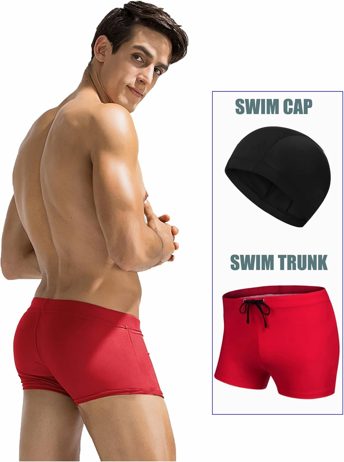 COOFANDY Men's Swimsuit Camo Quick Dry Mens Swimming Shorts Trunks with Pockets