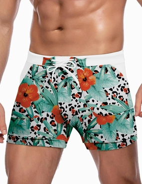 COOFANDY Men's Swimsuit Camo Quick Dry Mens Swimming Shorts Trunks with Pockets