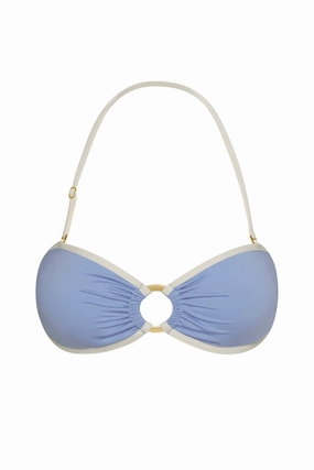 Costa Rica Top - Azure/Ivory