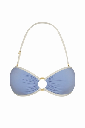 Costa Rica Top - Azure/Ivory