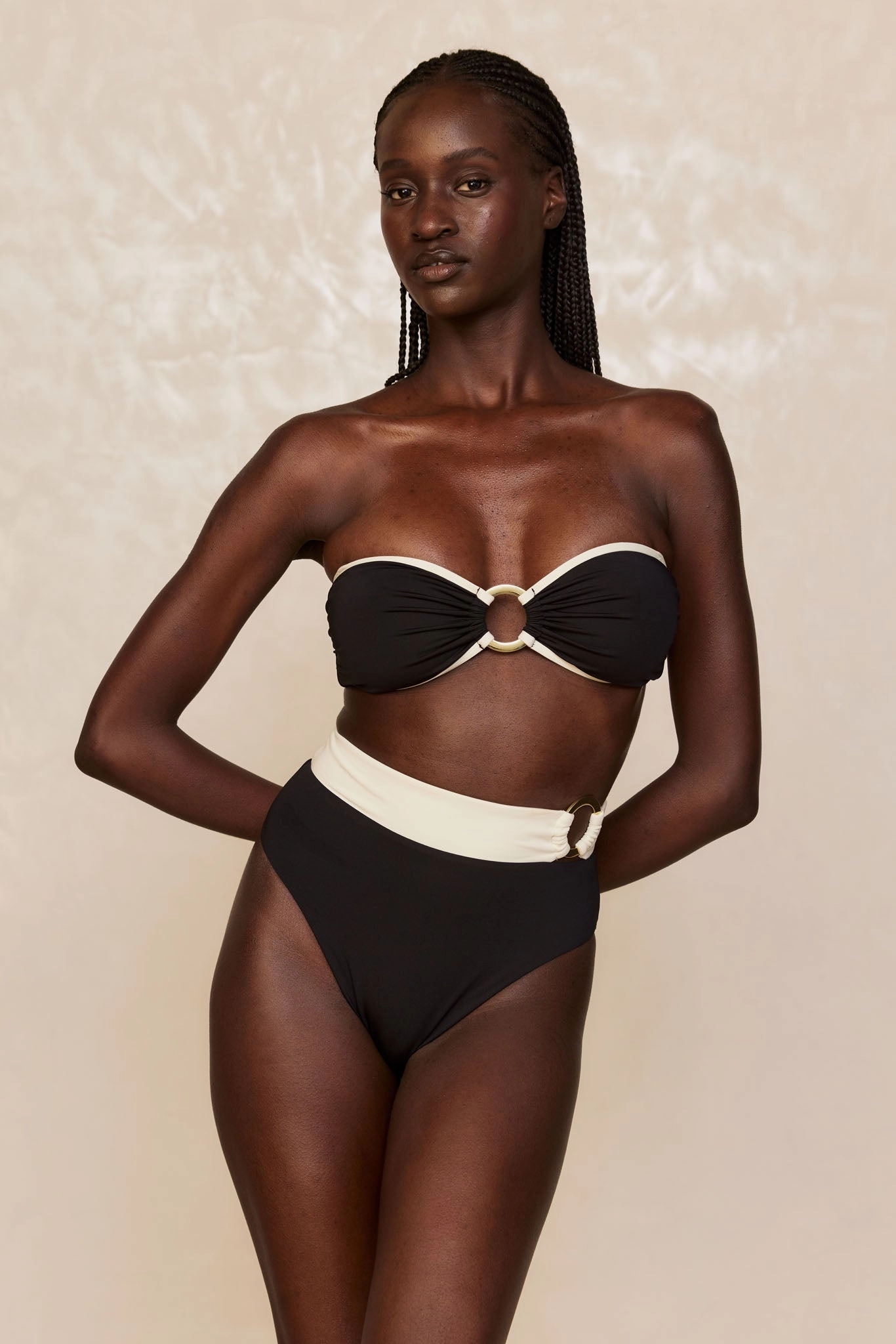 Costa Rica Top - Black/Ivory