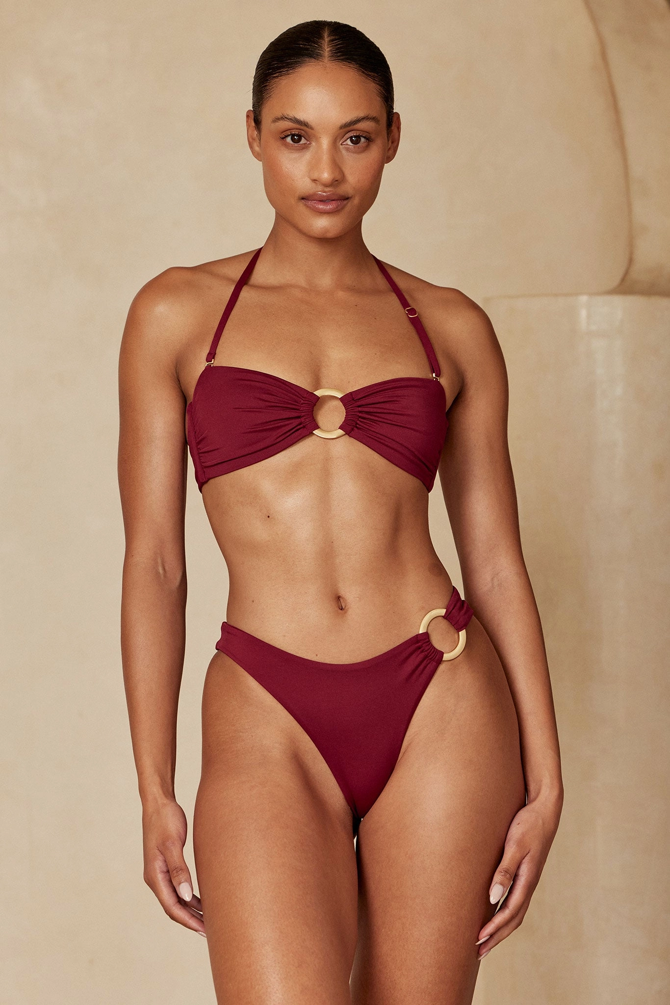 Costa Rica Top - Burgundy