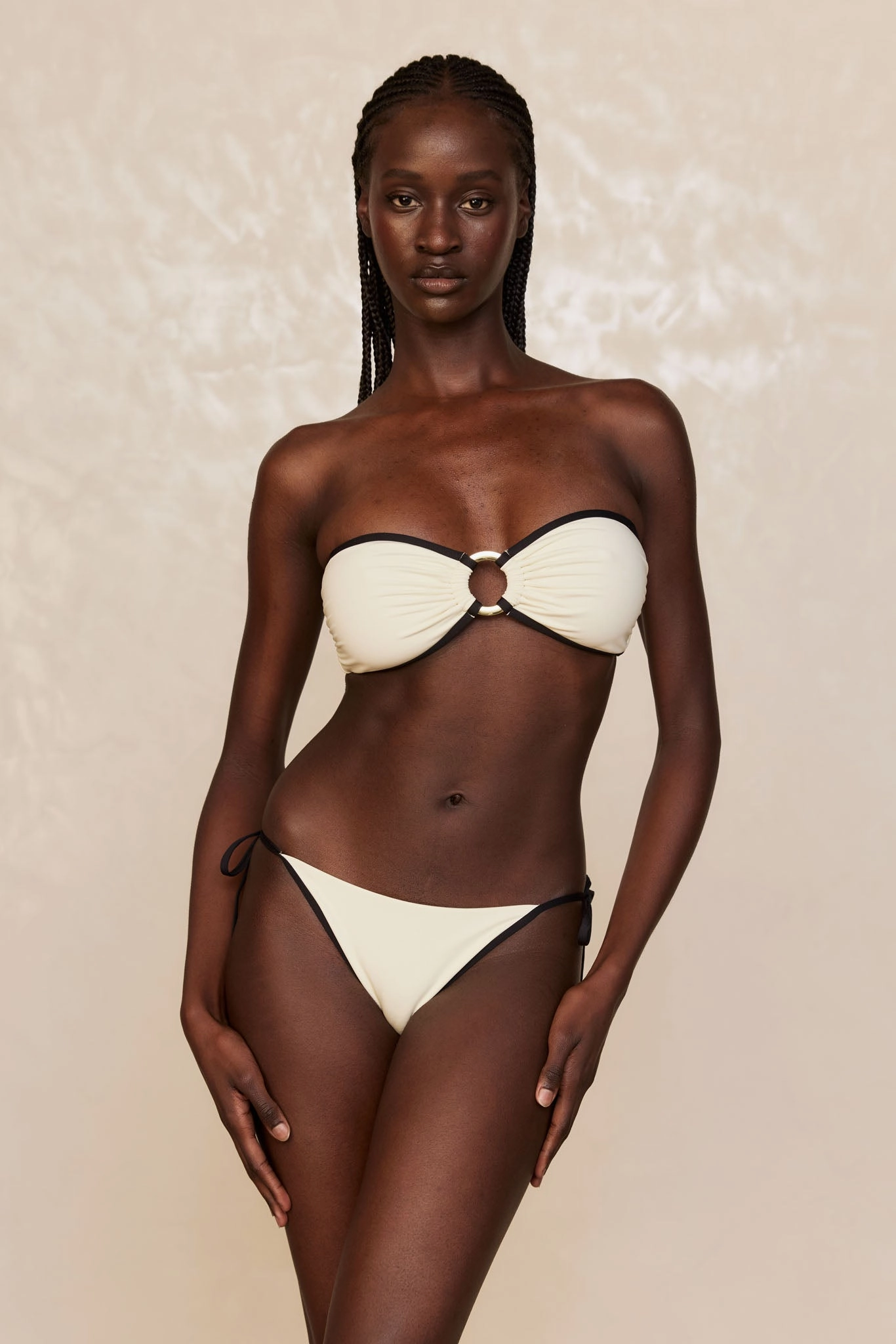 Costa Rica Top - Ivory/Black