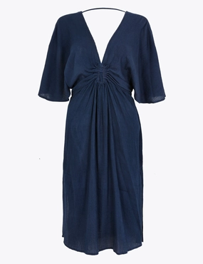Cotton Woven 3/4 Sleeve Kaftan
